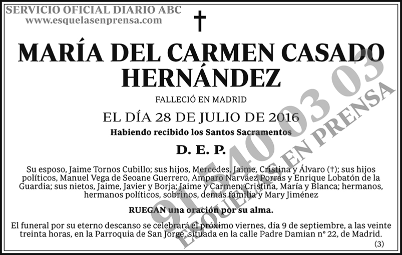 María del Carmen Casado Hernández